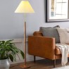 Creative Solid Wood Copper Luminaires For Living Room Modern Pleated Floor Lamp