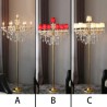 Gold Raindrop Crystal Floor Lamp European Style Luxury Light Living Room Hotel Lobby