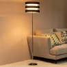 Reading Floor Light With Foot Switch Modern Black Striped Floor Lamp