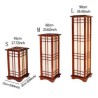 Bedroom Study Floor Standing Lighting Classical Lantern Wooden Large Floor Lamp