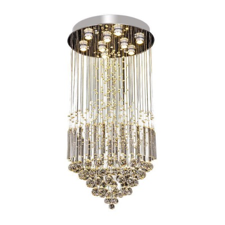 Flush Mount Ceiling Light Fixtures For Spiral Staircase Luxury Crystal Raindrop Chandeliers