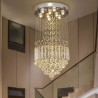 Flush Mount Ceiling Light Fixtures For Spiral Staircase Luxury Crystal Raindrop Chandeliers