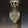 Flush Mount Ceiling Light Fixtures For Spiral Staircase Luxury Crystal Raindrop Chandeliers