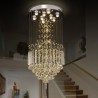 Flush Mount Ceiling Light Fixtures For Spiral Staircase Luxury Crystal Raindrop Chandeliers