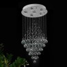 Grand Raindrop Ceiling Light Fixture For Foyer Staircase Luxury Crystal Chandelier Lighting