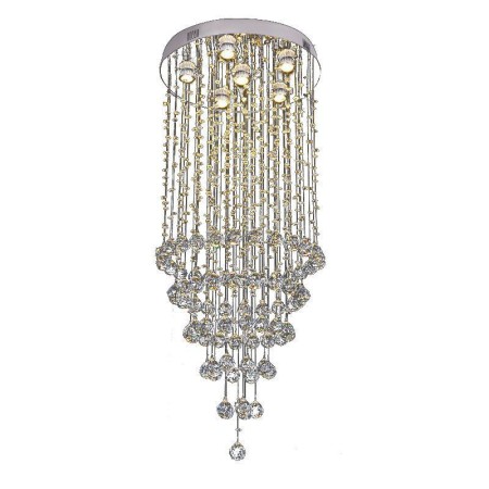 Raindrop Crystal Chandelier Large Flush Mount Ceiling Light Fixture For Entryway Foyer Staircase