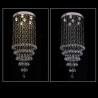 Raindrop Crystal Chandelier Large Flush Mount Ceiling Light Fixture For Entryway Foyer Staircase