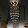 Raindrop Crystal Chandelier Large Flush Mount Ceiling Light Fixture For Entryway Foyer Staircase