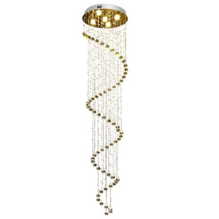 Elegant Crystal Ceiling Light Spiral Chandelier for Livingroom Hallway Stairway Foyer