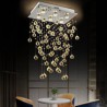 For Living Room, Modern Crystal Chandelier Flush Mount Ceiling Light