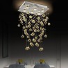 For Living Room, Modern Crystal Chandelier Flush Mount Ceiling Light