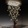 For Living Room, Modern Crystal Chandelier Flush Mount Ceiling Light