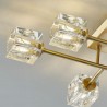 Crystal LED Ceiling Light For Living Room Bedroom Copper Ceiling Lamp