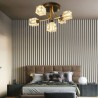 Crystal LED Ceiling Light For Living Room Bedroom Copper Ceiling Lamp