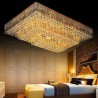 Living Room Lobby Modern LED Flush Mount Three Tiers Crystal Chandelier