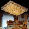 Living Room Lobby Modern LED Flush Mount Three Tiers Crystal Chandelier