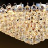 Bedroom Living Room European Style Crystal Flush Mount Round Shape Ceiling Light