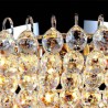 Bedroom Living Room European Style Crystal Flush Mount Round Shape Ceiling Light