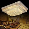 Living Room Lobby European LED Flush Mount Square Crystal Chandelier