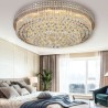 Round LED Flush Mounted Bedroom Dining Room Modern LED Crystal Chandelier