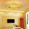 Living Room Hotel Lobby Modern Simple LED Flush Mounted Crystal Round Lighting