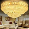 Round LED Light Bedroom Living Room Luxury LED Flush Mount Crystal Ceiling Light