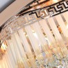 Luxury Round LED Lighting Living Room Bedroom Contemporary LED Flush Mount Crystal Ceiling Light