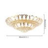 Living Room Lobby Modern Simple LED Flush Mounted Gold Lotus Crystal Ceiling Light