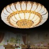 Round Bedroom Living Room Contemporary Simple LED Flush Mount Crystal Ceiling Light