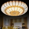 Round Bedroom Living Room Contemporary Simple LED Flush Mount Crystal Ceiling Light