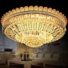 Gold LED Flush Mount Round Lighting Living Room Hotel Lobby Luxury LED Crystal Ceiling Light