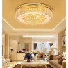 Gold LED Crystal Ceiling Light Living Room Bedroom Graceful LED Flush Mounted Light