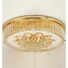 Gold LED Crystal Ceiling Light Living Room Bedroom Graceful LED Flush Mounted Light