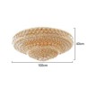 European Round Flush Mounted Lighting Living Room Hotel Lobby Luxury LED Crystal Ceiling Light