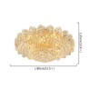 Bedroom Living Room European LED Flush Mount Crystal Ceiling Light