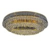 European Oval Light Living Room Lobby LED Flush Mount Crystal Ceiling Light