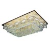 Living Room Lobby Modern Simple Crystal Ceiling Light Square Flush Mount Light Fixture