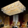 Living Room Lobby Modern Simple Crystal Ceiling Light Square Flush Mount Light Fixture