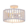 3-Light Ceiling Lighting For Entryway Foyer Wood Bead Ceiling Lamp