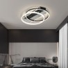 LED Flush Mount Ceiling Light With Two Ring Circles