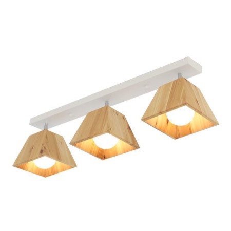 Nordic Four Prism Rotatable Ceiling Spotlight in Wood