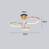 Gold White Circle Rings Lighting For Living Room Bedroom Modern Round Ceiling Light