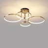 Gold White Circle Rings Lighting For Living Room Bedroom Modern Round Ceiling Light