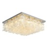 Modern White Shell Ceiling Light Fixture Flush Mount Bedroom Chandelier