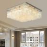 Modern White Shell Ceiling Light Fixture Flush Mount Bedroom Chandelier