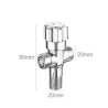 All Copper Three-way Angle Valve Triangle Water Stop Valve Double Outlet