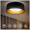 For Corridor, 1 Light LED Fabric Drum Shade Flush Mount Ceiling Light