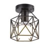 Flush Mount Metal Cage Ceiling Light