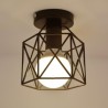 Flush Mount Metal Cage Ceiling Light