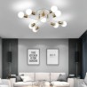 Bedroom Living Room Simple Magic Beans Flush Mount Crossed Ceiling Light